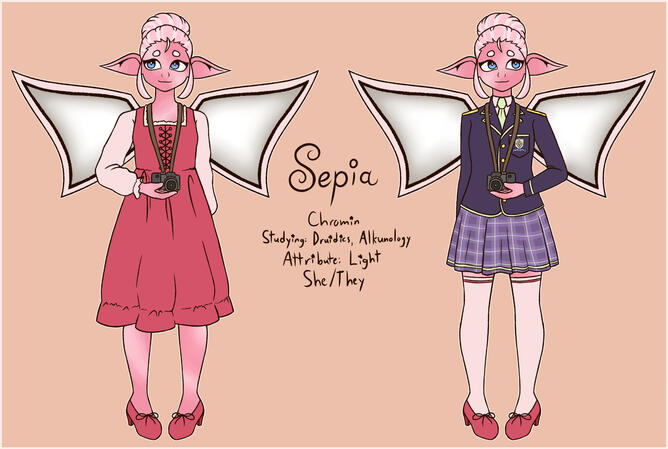 Sepia (No shading, simple reference sheet)