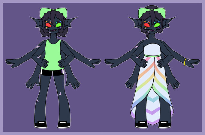 Ariana (No shading, simple reference sheet)