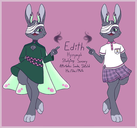 Edith (No shading, simple reference sheet)