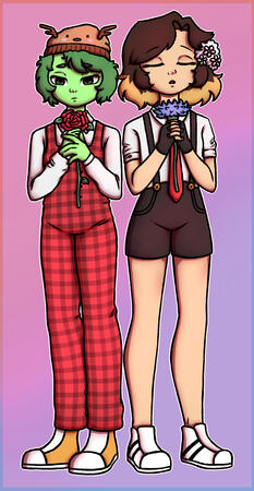 Commission for Amder (Full shading, fullbody, extra character)